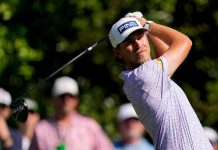 Reitan om storspill i Masters: – Overgikk forventningene Kristoffer Reitan på det 15. hullet i lørdagens runde. Foto: David J. Phillip / AP / NTB