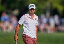 Viktor Hovland fikk en tøff start på lørdagens runde i PGA-turneringen på Hilton Head Island og falt på listene. Foto: Mike Stewart