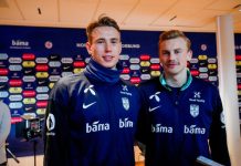 Torbjørn Heggem og Sondre Langås er VM-aktuelle midtstoppere for Norge. Foto: Terje Bendiksby / NTB