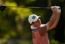 Viktor Hovland storspiller i PGA-turneringen på Hilton Head Island. Foto: Mike Stewart