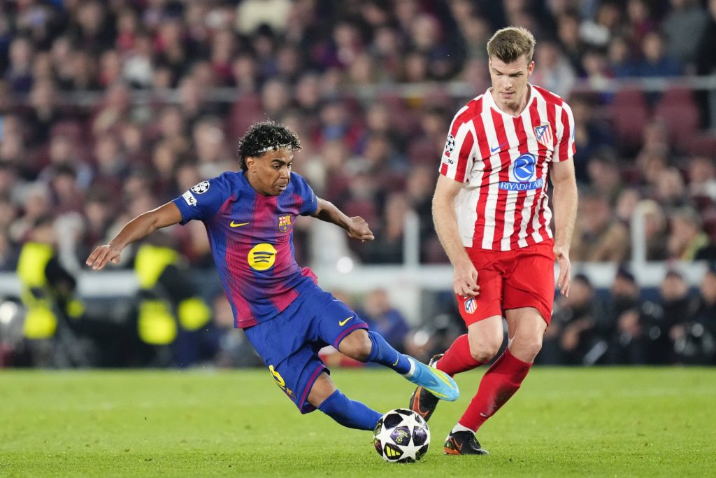 Champions League: Atlético Madrid - Barcelona 1 Champions League: Atlético Madrid - Barcelona Lamine Yamal Barcelona og Alexander Sorloth Atletico Madrid
