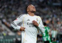 Kylian Mbappé fikk ubehag i en muskel fredag. Foto: Jose Breton / AP / NTB