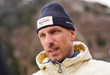 Trener Truls Johansen under et mediemøte i vinter-OL i Milano Cortina 2026 i februar. Foto: Lise Åserud / NTB.