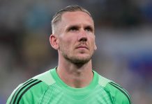Malmö-keeper Robin Olsen havnet i slagsmål etter 1-0-seieren over Djurgården i Allsvenskan fredag. Foto: Darko Bandic