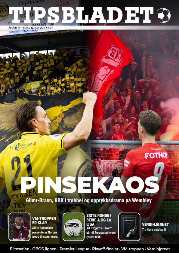 Tipsbladet utgave 20-2026: Pinsekaos 1 Tipsbladet utgave 20-2026
