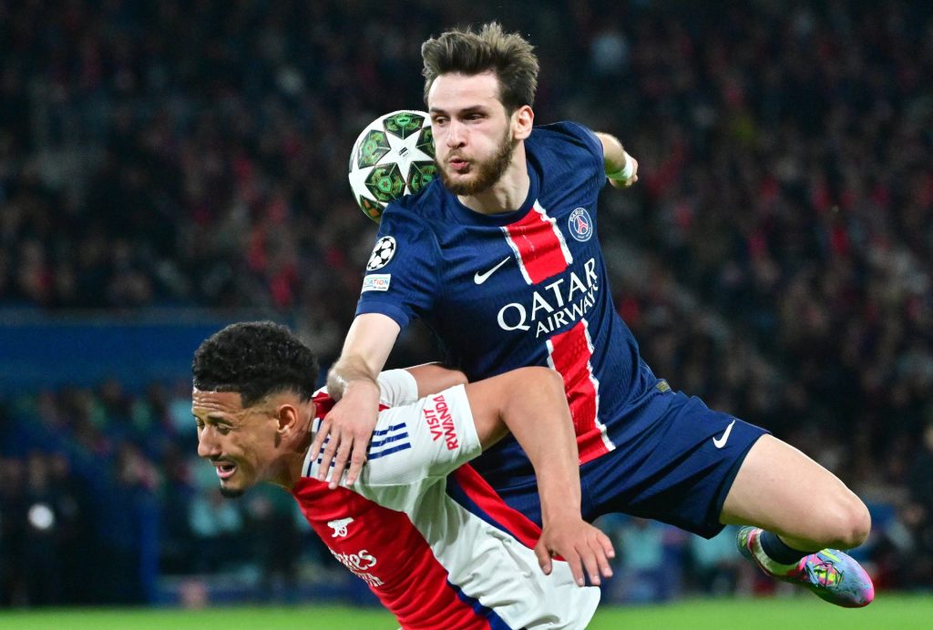 Champions League-finale: PSG - Arsenal Kvaratskhelia PSG og William Saliba Arsenal