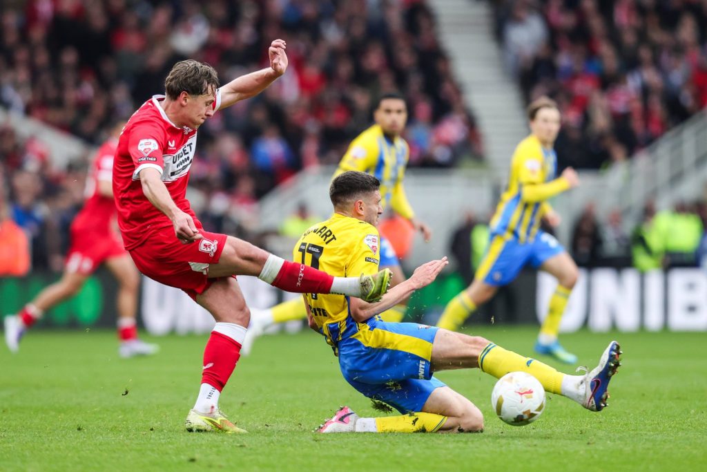Southampton - Middlesbrough: Opprykksfinale på spill 1 Southampton - Middlesbrough: Opprykksfinale på spill Ross Stewart Southampton og Callum Brittain Middlesbrough. Credit Imago