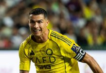 Cristiano Ronaldo måtte utsette feiringen. Foto: Chan Long Hei / AP / NTB