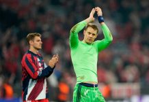Neuer fikk VM-billett – skademelding dagen etter Manuel Neuer vokter ikke målet for Bayern München i lørdagens tyske cupfinale. Foto: Martin Meissner / AP / NTB
