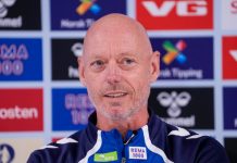 Magnus Andersson presenteres som ny trener for herrelandslaget i Norges Håndballforbunds lokaler på Ullevaal Stadion. Foto: Javad Parsa / NTB