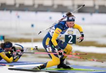 Hanna Öberg er gravid – setter idrettskarrieren på pause Hanna Öberg i aksjon i verdenscupen i Holmenkollen i mars. Foto: Heiko Junge / NTB