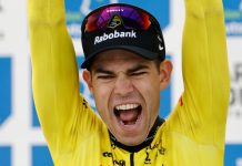 Sykkelstjerne vant i comebacket Wout Van Aert vant i sitt første sykkelløp siden juni. Foto: Jean-Francois Badias
