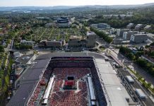 NFF sier nei til eventuell kvartfinalefest på Ullevaal stadion Ullevaal stadion i Oslo er fylt med norske supportere under 16-delsfinalen mellom Norge og Elfenbenskysten under fotball-VM 2026. Foto: Cornelius Poppe / NTB