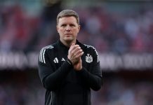 Eddie Howe slutter i Newcastle. Foto: Ian Walton / AP / NTB