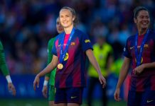 Graham Hansen blir værende i Barcelona – forlenget med to år Caroline Graham Hansen etter mesterligafinalen i fotball for kvinner 2025/2026 mellom Barcelona og Lyon på Ullevaal stadion. Foto: Fredrik Varfjell / NTB