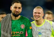 Manchester Citys Gianluigi Donnarumma og andre Premier League-keepere får strengere regler å forholde seg til kommende sesong. Foto: Dave Thompson / AP / NTB