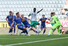 Mame Niang utlignet på overtid for HamKam. Foto: Trond R. Teigen / NTB
