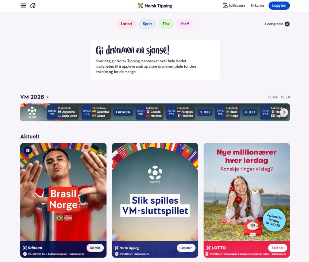 Norsk Tipping ender på 18. plass i Bookmakertesten 2026 fra Tipsbladet