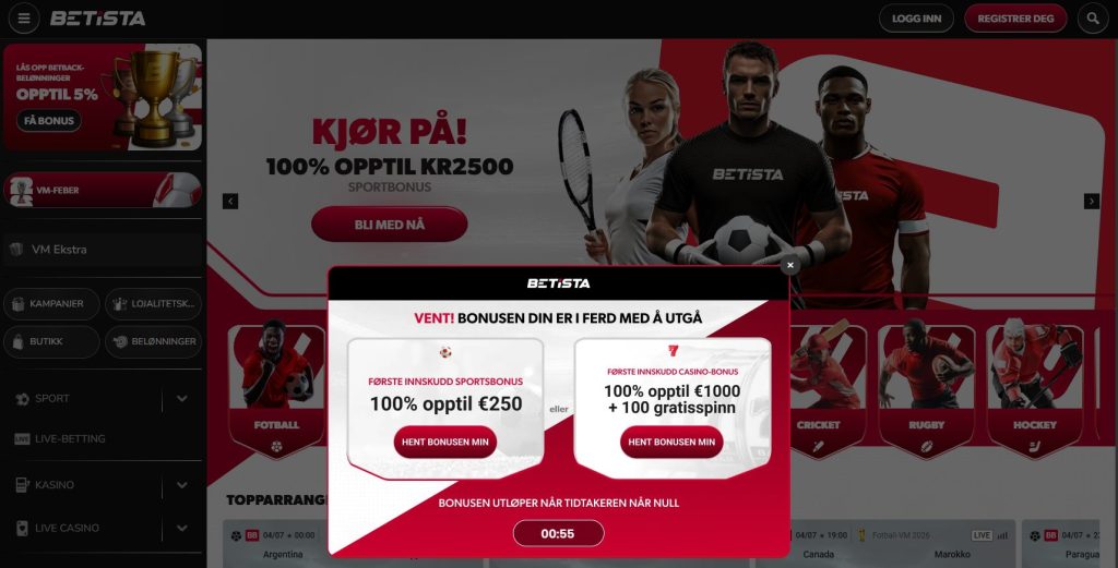 Betista: 12. plass i Bookmakertesten 2026 1 Betista ender på 12. plass i Bookmakertesten 2026 fra Tipsbladet