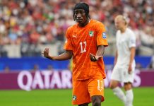Yan Diomande nærmer seg en overgang til Real Madrid. Foto: Julio Cortez / AP / NTB