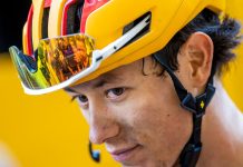 Træen involvert i stygg velt i Tour de France – mistet ledertrøya til overlegen Pogacar Torstein Træen fra Uno-X etter 2. etappe av Tour De France 2023 fra Vitoria-Gasteiz til San Sebastián. Foto: Fredrik Varfjell / NTB