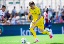 Glimt vant uten VM-spillerne – slo KFUM Oslo 2-0 Andreas Helmersen før han tråklet seg gjennom KFUM Oslo-forsvaret og scoret. Foto: Javad Parsa / NTB