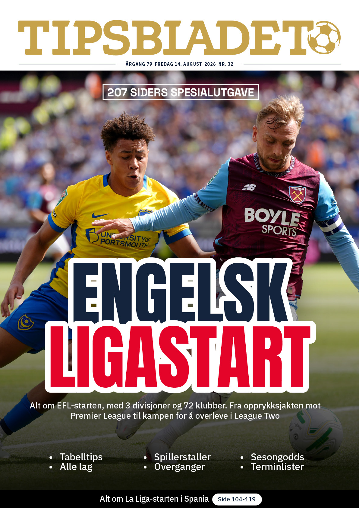Tipsbladet utgave 32-2026 forside
