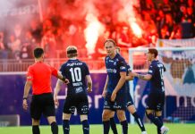 Kristiansund rystet Molde i fylkesderbyet – talent scoret dager etter rivalbudet Leander Alvheim scoret mot Molde. Foto: Frederik Ringnes / NTB