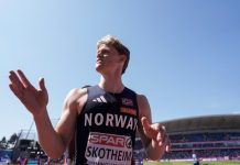Sander Skotheim henger godt med i EM-tikampen. Foto: Beate Oma Dahle / NTB