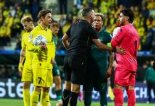 Bodø/Glimt klar for nytt mesterligaeventyr – knuste Nijmegen 3-0 etter tidlig utvisning Nijmegens keeper Gonzalo Crettaz fikk rødt kort av dommer Michael Oliver. Foto: Mats Torbergsen / NTB