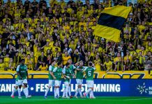Egantia tok ledelsen før pause på Åråsen stadion. Foto: Erik Flaaris Johansen / NTB