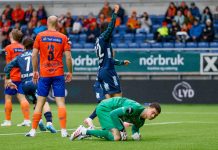Tromsø kunne juble for scoring hele seks ganger i bortekampen mot Aalesund. Foto: Frederik Ringnes / NTB
