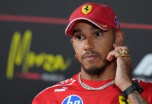 Ferrari-sjef om krangel mellom førere: – Ikke bra for teamet Lewis Hamilton havnet i klinsj med lagkameraten. Foto: Luca Bruno / AP / NTB