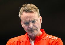 Kolstad yppet seg – gikk på sitt tredje strake CL-tap Kolstad-trener Christian Berge. Foto: Fredrik Varfjell / NTB
