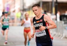 EM-løper vant Oslo maraton – Falch satte løyperekord Erik Lomås løp inn til seier i Oslo maraton. Bildet er fra EM. Foto: Beate Oma Dahle / NTB
