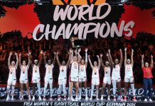 USA vendte til seier i VM-finalen – femte strake tittel USA kunne juble for sin femte strake VM-tittel i basketball for kvinner. Foto: Ebrahim Noroozi