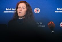 Klaveness støtter Fifa-topp: – Det er en fryktkultur Fotballpresident Lise Klaveness møtte pressen torsdag. Foto: Annika Byrde / NTB