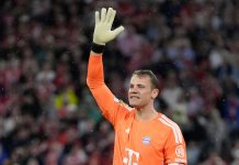 Bayern München-keeper Manuel Neuer. Foto: Matthias Schrader / AP / NTB