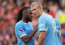 Dommerorganisasjonen slår fast: Haalands vinnermål skulle vært annullert Manchester City og Erling Haaland vant byderbyet. Foto: Ian Hodgson / AP / NTB