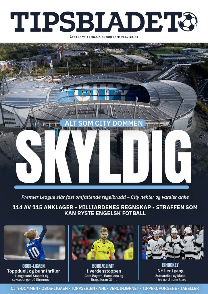 Tipsbladet utgave 39-2026: Alt om City-dommen 1 Tipsbladet utgave 39-2026