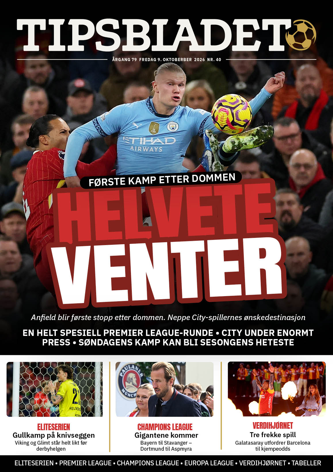 Tipsbladet utgave 40-2026 forside