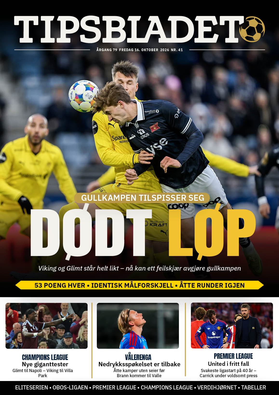 Tipsbladet utgave 41-2026 forside