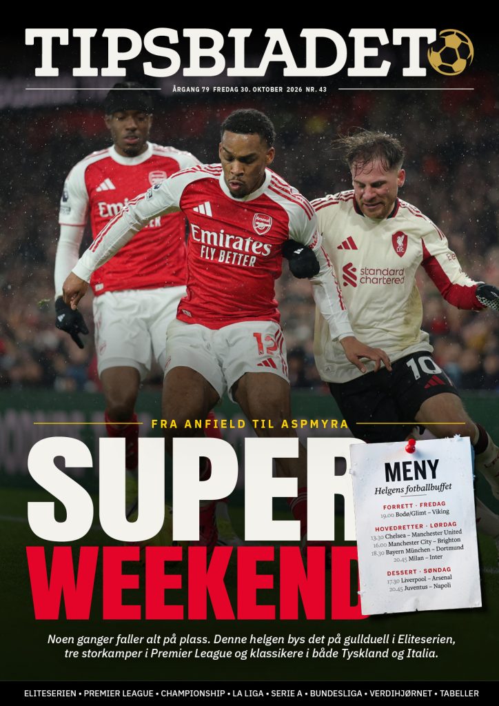 Tipsbladet utgave 43-2026: Superweekend – og gratis for alle 1 Tipsbladet utgave 43-2026
