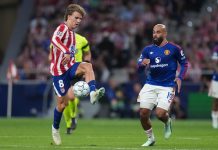 Atlético Madrid forverret United-krisen – Martínez klandrer klubbledelsen Pablo Barrios scoret et tidlig mål for Atlético Madrid