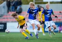 Fortsatt ingen avklaring for Raufoss Raufoss-kaptein Eirik Åsvestad (til v.) i aksjon i cupkampen mot Start. Foto: Javad Parsa / NTB