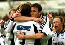 Frode Johnsen scoret for Rosenborg i seriefinalen mot LSK i 2001. Foto: Lise Åserud / NTB
