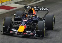 Red Bull-fører Max Verstappen sikret beste startspor i sprintløpet i Singapore. Foto: Vincent Thian / AP / NTB