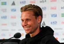 Barcelona-stjerne friskmeldt etter skadesmell i VM Frenkie de Jong er snart tilbake på banen for Barcelona. Foto: Tony Gutierrez / AP / NTB
