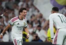 Real Madrid ubeseiret i CL – Nusa plaget stjernene i Leipzig-tap Arda Güler var målscorer for Real Madrid. Foto: Bernat Armangue / AP / NTB