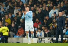 Foden-hattrick da City vant jubileumskamp uten Haaland – mange tomme seter Phil Foden gjorde hattrick da Manchester City knuste AEK. Foto: Dave Thompson